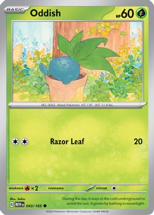 Oddish (43) Reverse Holofoil - 151