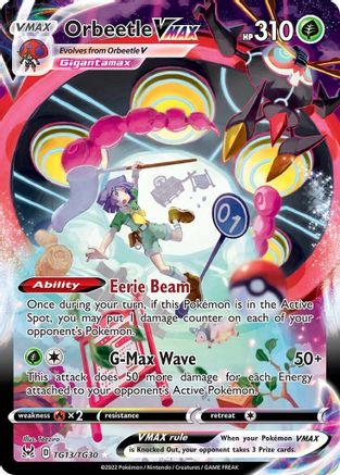 Orbeetle VMAX (Alternate Full Art) (TG13) Holofoil - Lost Origin