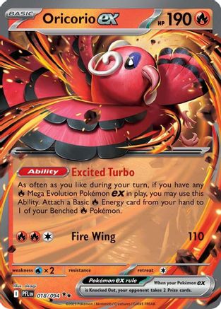 Oricorio ex (18) Holofoil - Phantasmal Flames