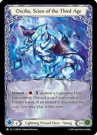 Oscilio, Scion Of The Third Age (HER166) Rainbow Foil - Flesh and Blood: Promo Cards