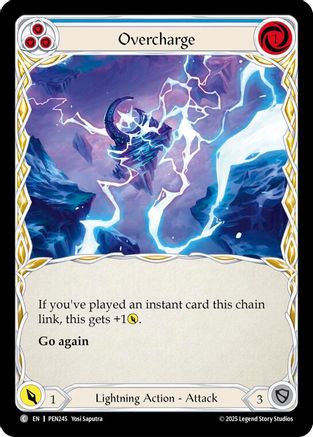 Overcharge (Blue) (PEN245) Rainbow Foil - Compendium of Rathe