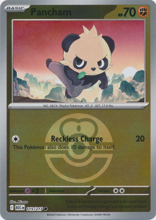Pancham (Love Ball) (115) Reverse Holofoil - Ascended Heroes