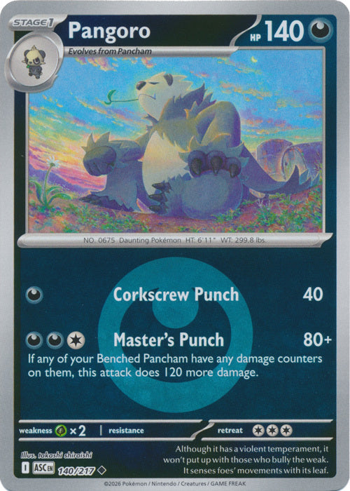 Pangoro (Energy Symbol Pattern) (140) Reverse Holofoil - Ascended Heroes
