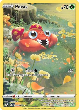 Paras (GG32) Holofoil - Crown Zenith