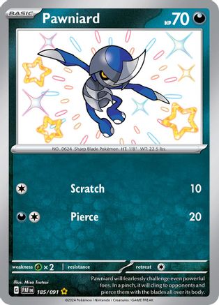 Pawniard (185) Holofoil - Paldean Fates