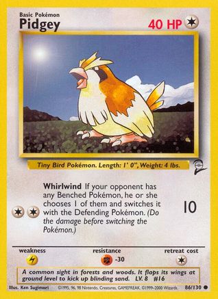 Pidgey (86) - Base Set 2