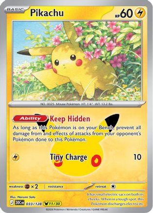 Pikachu (33) Holofoil - 30th Celebration