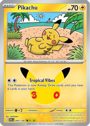 Pikachu (43) Holofoil - 30th Celebration