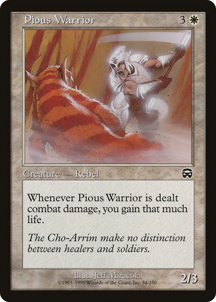 Pious Warrior (034) Foil - Mercadian Masques