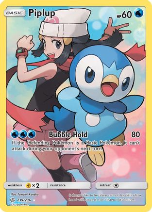 Piplup (Full Art) (239) Holofoil - Cosmic Eclipse