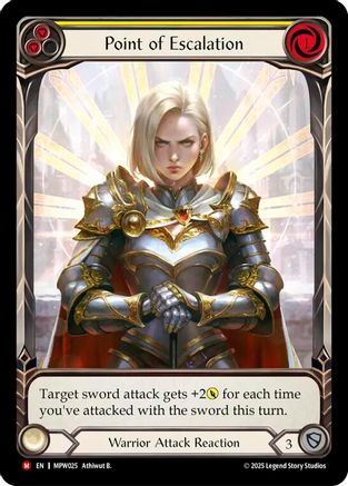 Point of Escalation (Extended Art) (MPW025) Rainbow Foil - Mastery Pack Warrior