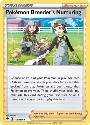 Pokemon Breeder's Nurturing (166) Reverse Holofoil - Darkness Ablaze
