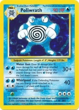 Poliwrath (13) Holofoil - Base Set