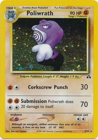 Poliwrath (9) (Unlimited) Holofoil - Neo Discovery