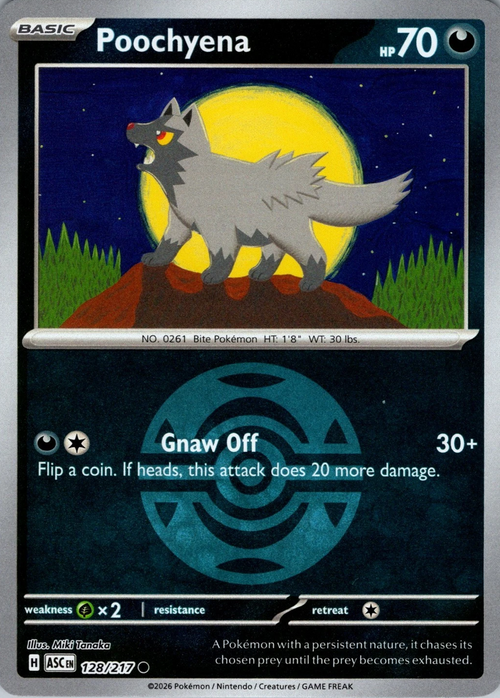 Poochyena (Dusk Ball) (128) Reverse Holofoil - Ascended Heroes