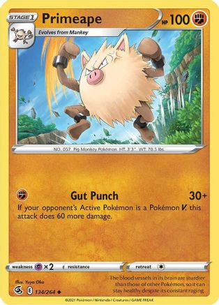 Primeape (134) Reverse Holofoil - Fusion Strike