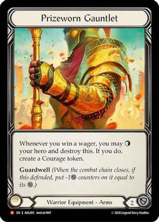 Prizeworn Gauntlet (AOL005) Rainbow Foil - Armory Deck: Olympia