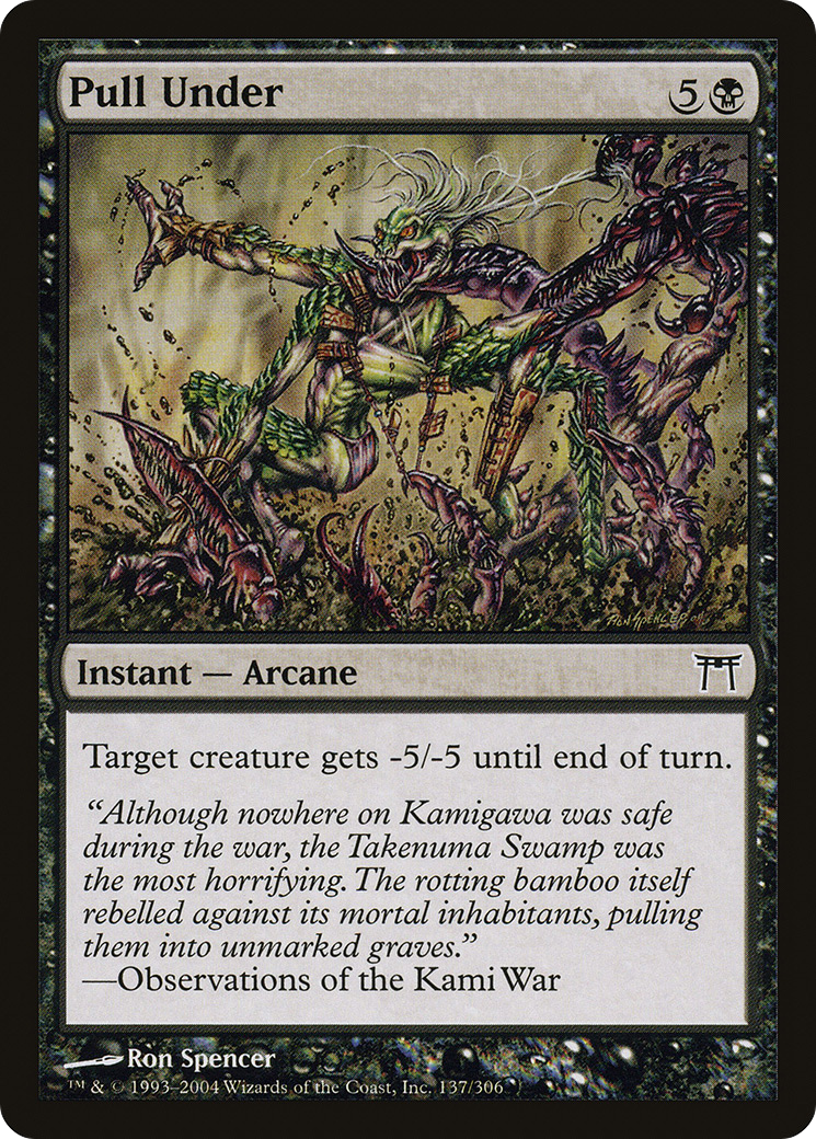 Pull Under (137) Foil - Champions of Kamigawa