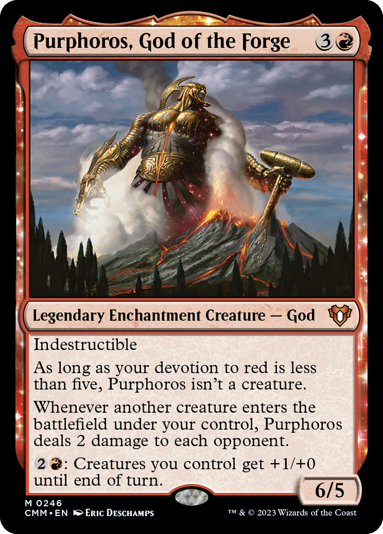 Purphoros, God of the Forge (246) Foil - Commander Masters
