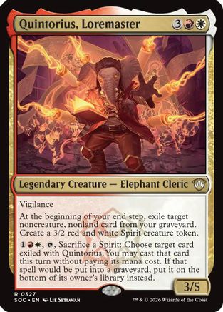 Quintorius, Loremaster (327) - Commander: Secrets of Strixhaven