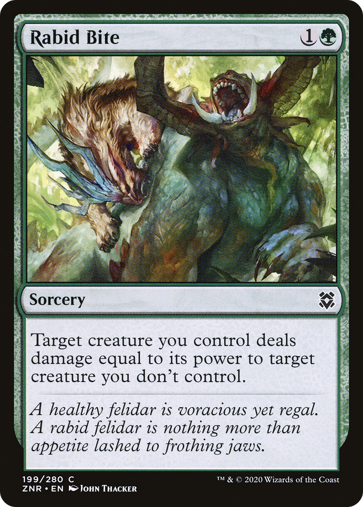 Rabid Bite (199) - Zendikar Rising Foil