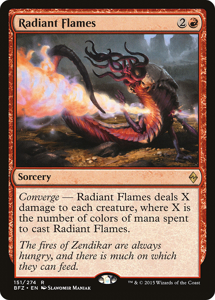 Radiant Flames (151) Foil - Battle for Zendikar