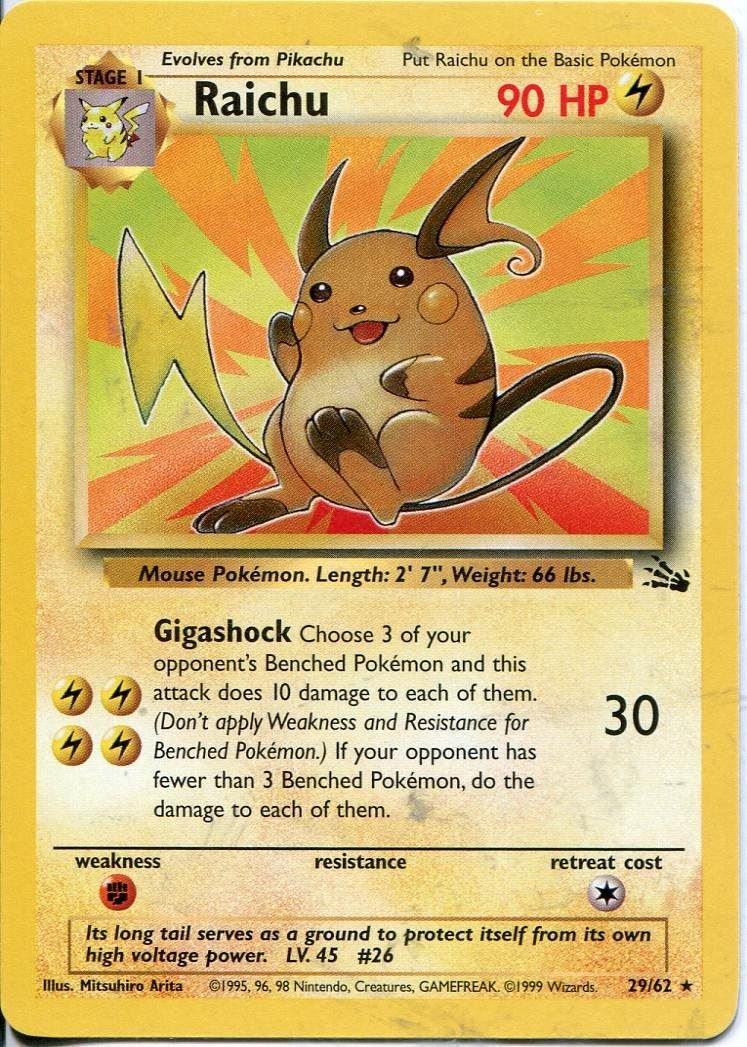 Raichu (29) (Unlimited) - Fossil