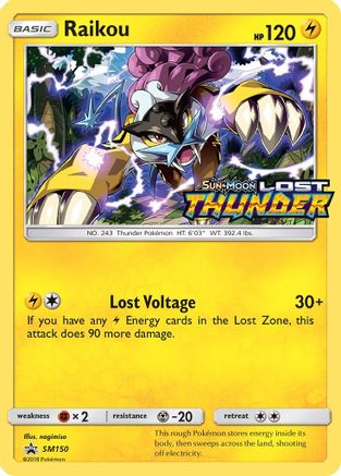 Raikou (Prerelease) (SM150) Holofoil - Black Star Promos