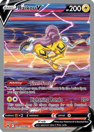 Raikou V (Alternate Full Art) (GG41) Holofoil - Crown Zenith