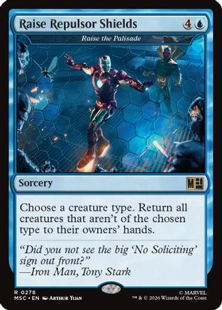 Raise Repulsor Shields – Raise the Palisade (278) Surge Foil - Commander: Marvel Super Heroes