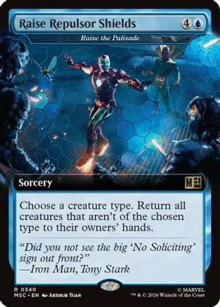 Raise Repulsor Shields – Raise the Palisade (Extended Art) (340) - Commander: Marvel Super Heroes