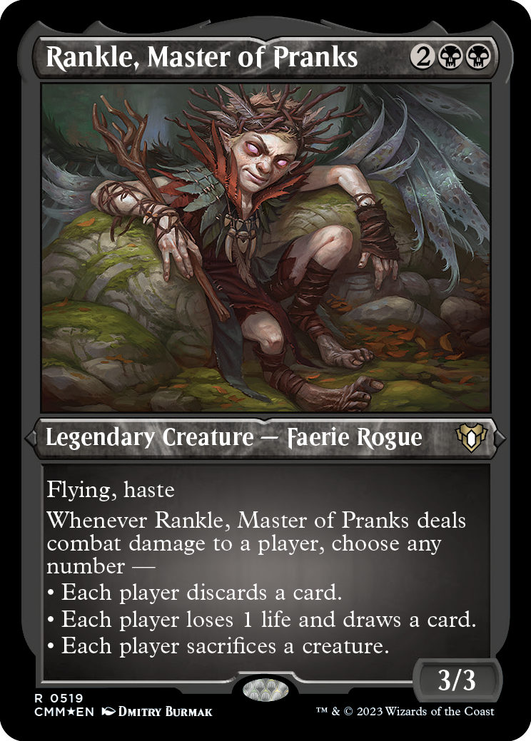 Rankle, Master of Pranks (519) Etched Foil - Commander Masters