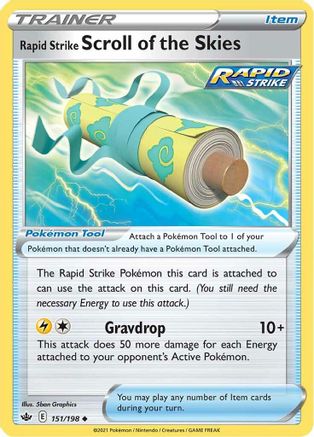Rapid Strike Scroll of the Skies (151) Reverse Holofoil - Chilling Reign