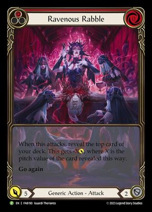 Ravenous Rabble (Red) (Extended Art) (FAB190) Rainbow Foil - Flesh and Blood: Promo Cards