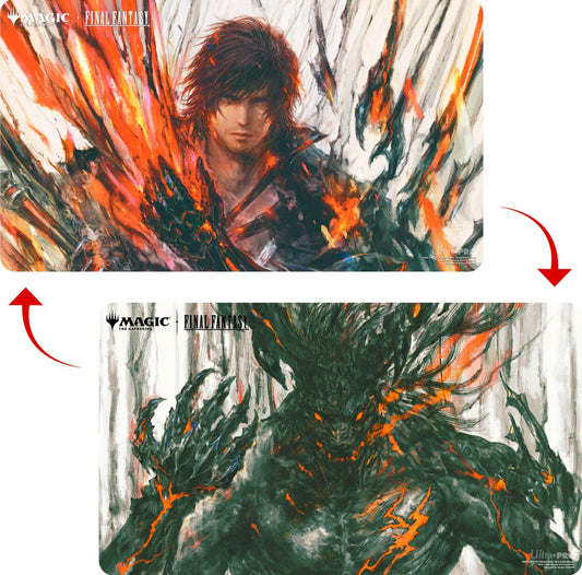 FINAL FANTASY Playmat Double-Sided Clive, Ifrit’s Dominant / Ifrit, Warden of Inferno