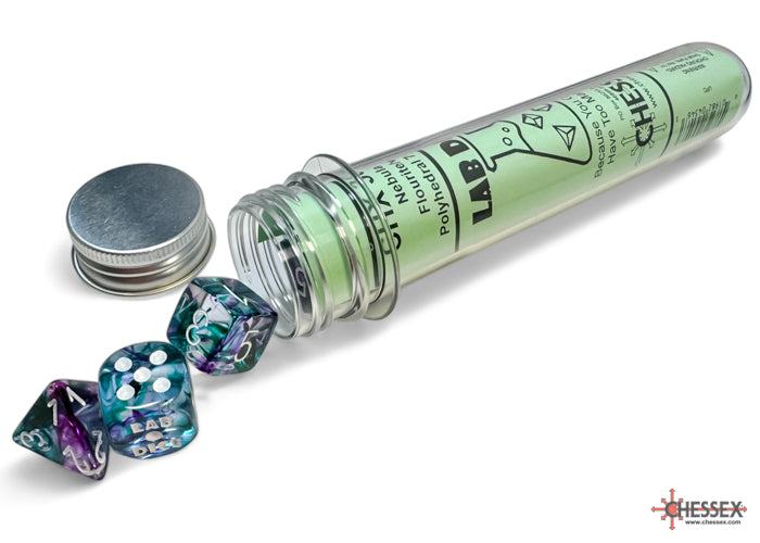 Chessex Nebula Fluorite/White Poly Dice Set