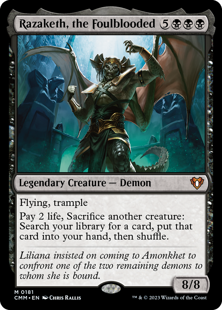 Razaketh, the Foulblooded (181) - Commander Masters