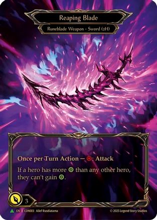 Reaping Blade (Marvel) (CON003) Cold Foil - Flesh and Blood: Promo Cards