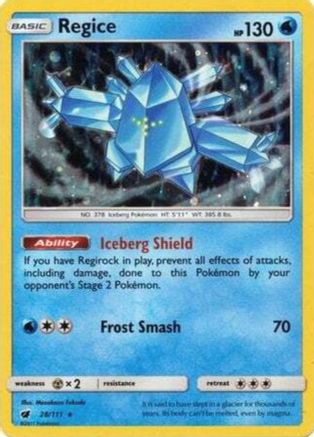 Regice (Cosmos Holo) (28) Holofoil - Black Star Promos