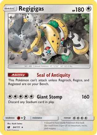 Regigigas (84) Reverse Holofoil - Crimson Invasion