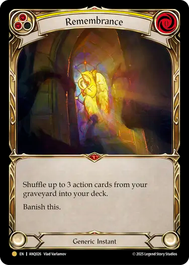Remembrance (ANQ026) Cold Foil - Compendium of Rathe: Antiquity Pack