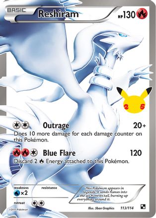 Reshiram (Full Art) (113) Holofoil - Celebrations Classic Collection