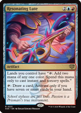 Resonating Lute (Promo Pack) (221) Foil - Secrets of Strixhaven
