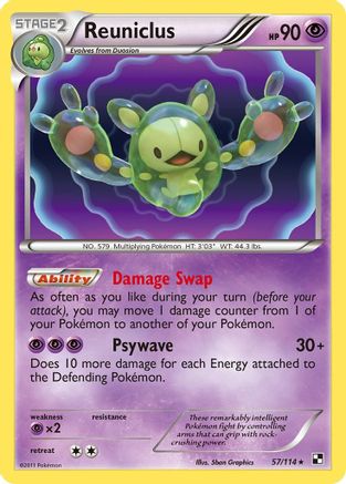 Reuniclus (57) Reverse Holofoil - Black & White