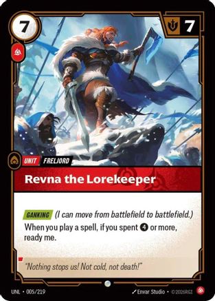Revna the Lorekeeper (005) Foil - Unleashed