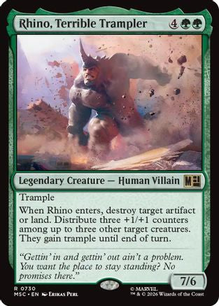 Rhino, Terrible Trampler (730) - Commander: Marvel Super Heroes