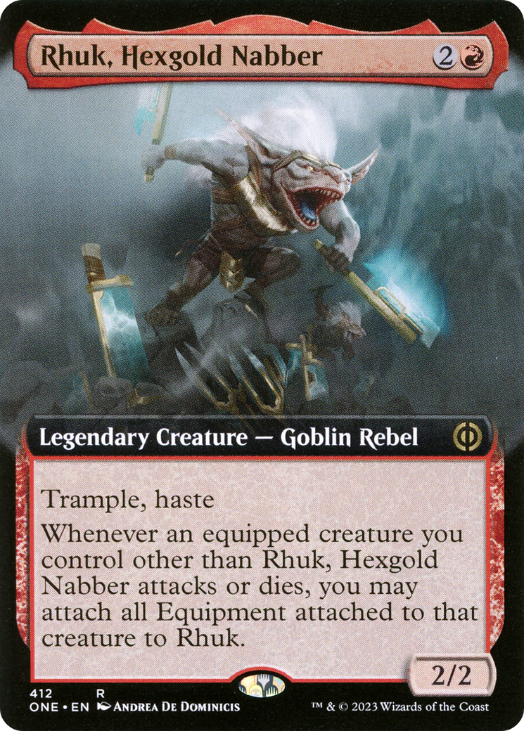 Rhuk, Hexgold Nabber (Extended Art) (412) - Phyrexia: All Will Be One Foil
