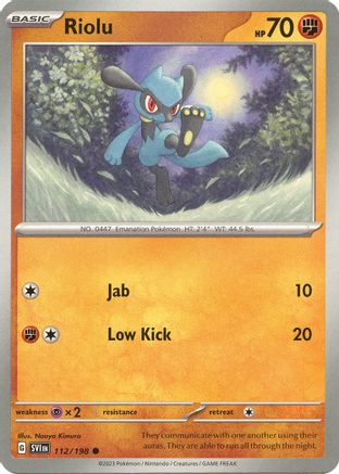 Riolu (112) Reverse Holofoil - Scarlet & Violet