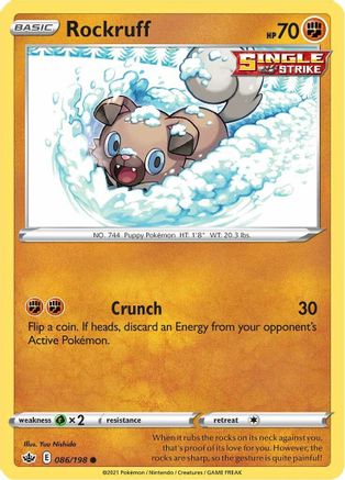 Rockruff (86) Reverse Holofoil - Chilling Reign