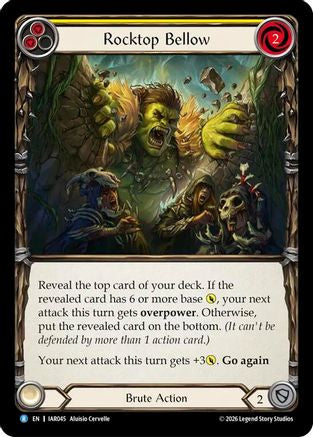 Rocktop Bellow (Yellow) (IAR045) Rainbow Foil - Usurp the Shadow Throne